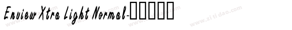 Enview Xtra Light Normal字体转换